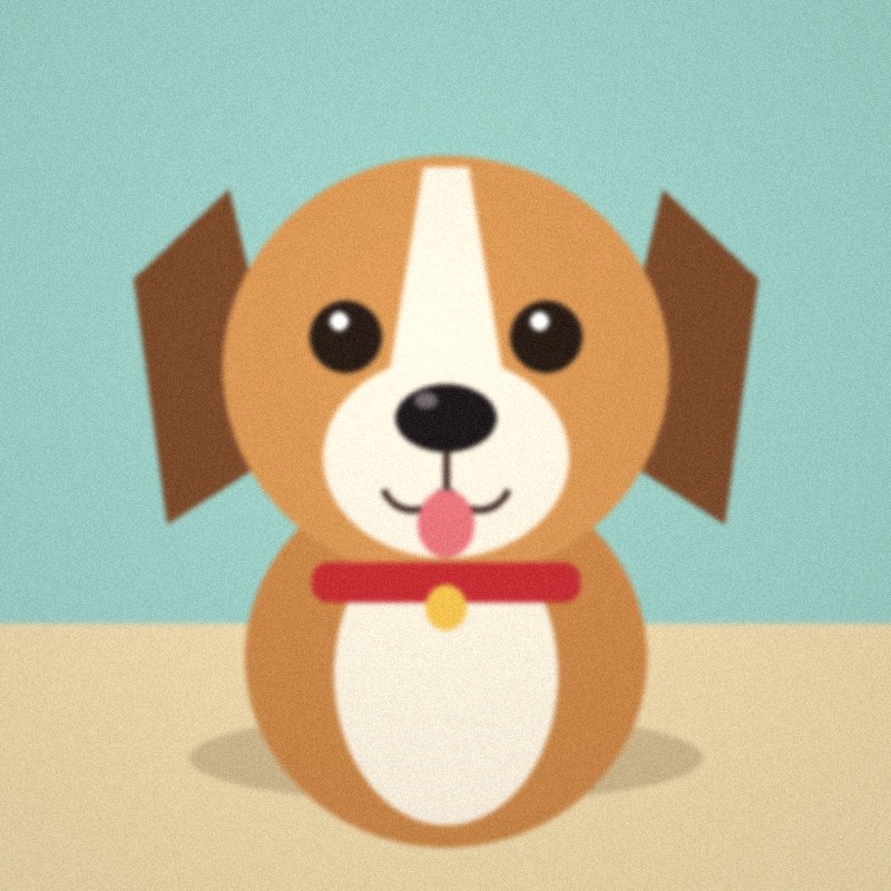 Sample illustrated dog photo